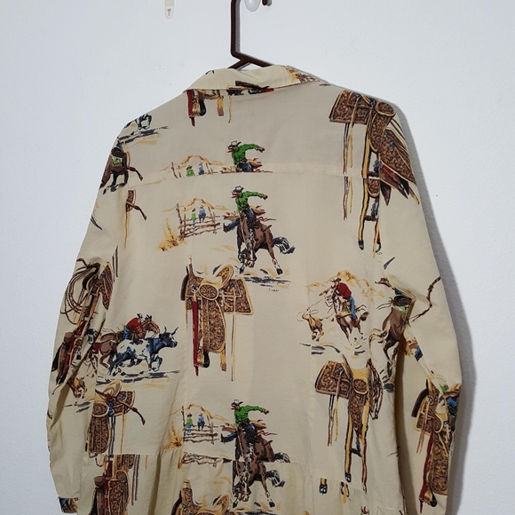 Tasha Polizzi western rodeo button front tab sleeve tunic shirt size XL - Picture 6 of 14